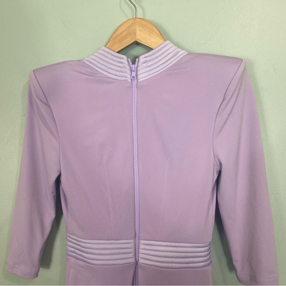 Zhivago Eye Of Horus Lilac Purple Midi Dress Size 4 Or Small - Picture 7 of 9